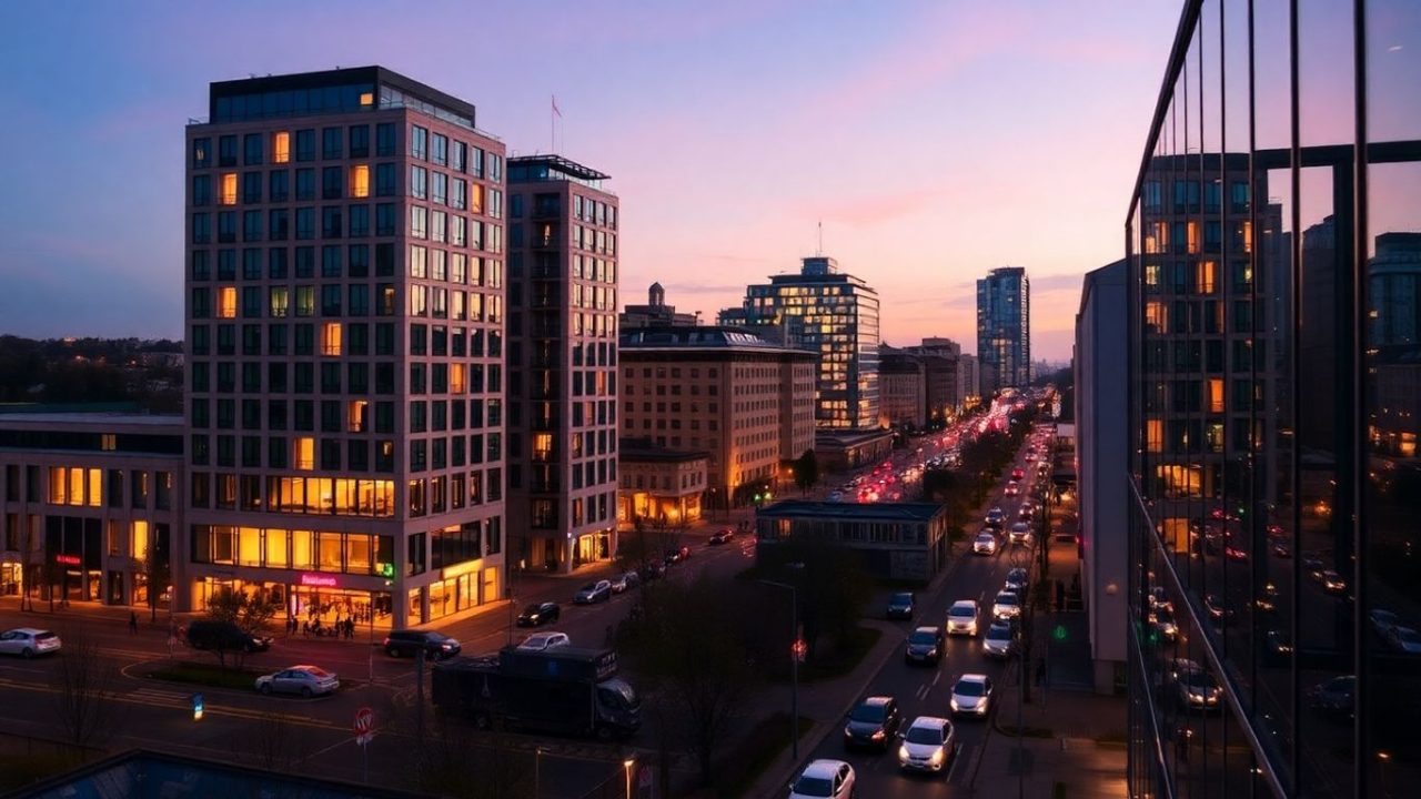 Hotels in Duisburg Mitte bei Nacht